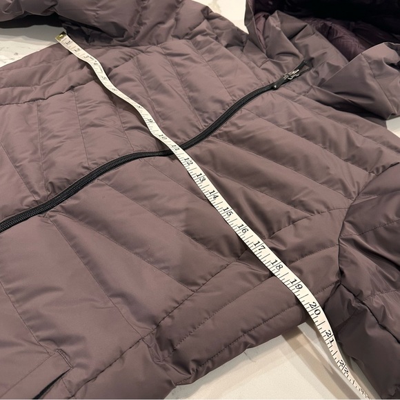 32 Degrees Heat Womens Mid Length Puffer Jacket Size M Purple Hooded Pockets Zip - Picture 9 of 11